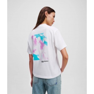Karl Lagerfeld Floral Print T-Shirt White Μπλούζα