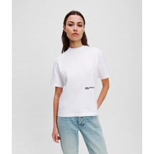 Karl Lagerfeld Floral Print T-Shirt White Μπλούζα