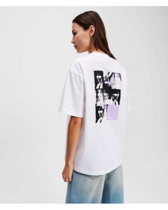 Karl Lagerfeld Karl Print T-Shirt White Μπλούζα