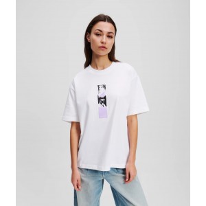 Karl Lagerfeld Karl Print T-Shirt White Μπλούζα
