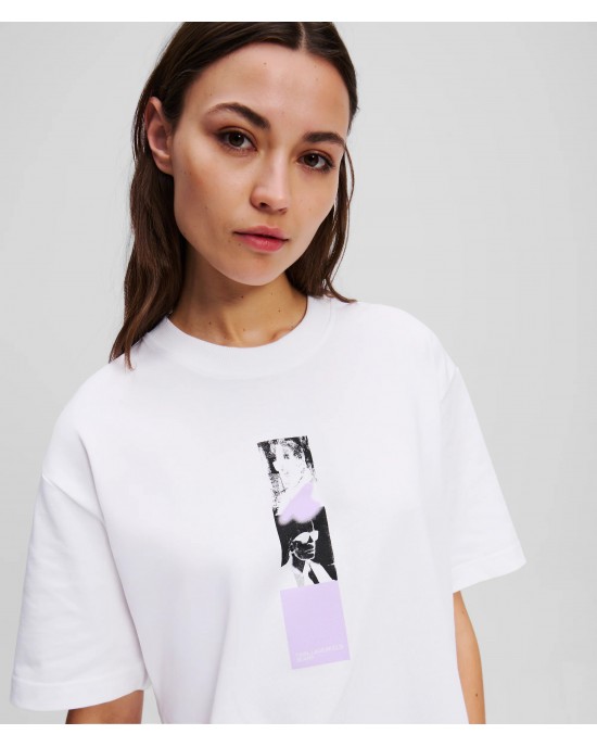Karl Lagerfeld Karl Print T-Shirt White Μπλούζα