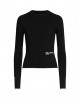 Karl Lagerfeld Black Ribbed Πουλόβερ Karl Lagerfeld Black Ribbed Πουλόβερ