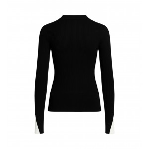 Karl Lagerfeld Black Ribbed Πουλόβερ