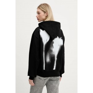 Karl Lagerfeld Relaxed Fit Flower Black Φούτερ Με Κουκούλα