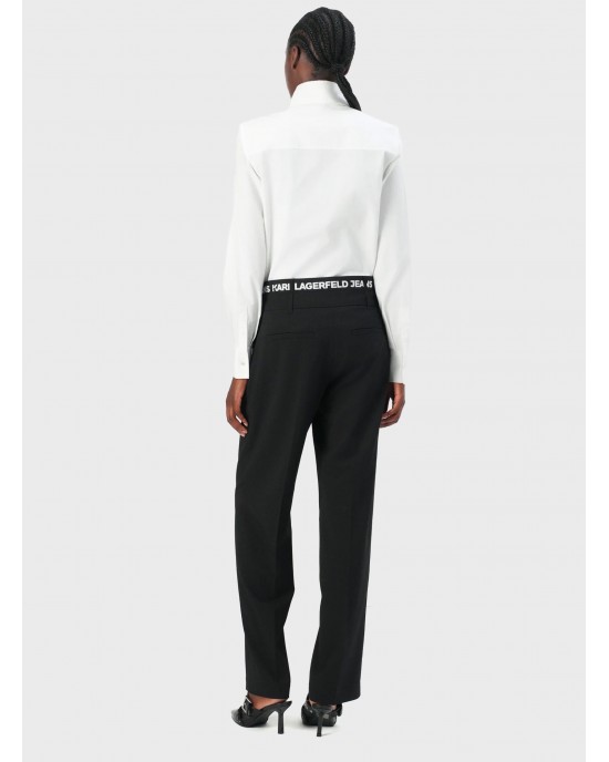 Karl Lagerfeld Logo Waistband Black Παντελόνι Karl Lagerfeld Logo Waistband Black Παντελόνι