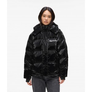Karl Lagerfeld Shiny Puffer Black Μπουφάν