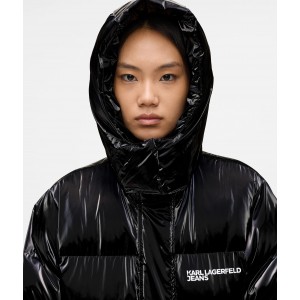 Karl Lagerfeld Shiny Puffer Black Μπουφάν