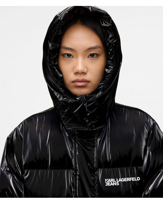 Karl Lagerfeld Shiny Puffer Black Μπουφάν