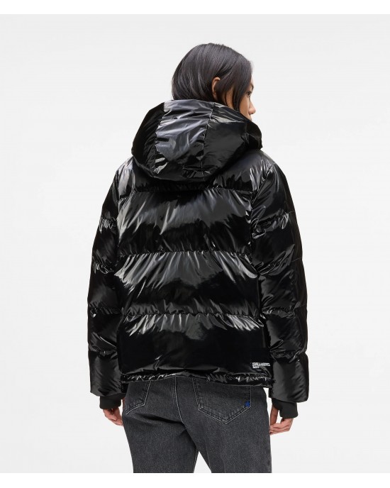 Karl Lagerfeld Shiny Puffer Black Μπουφάν