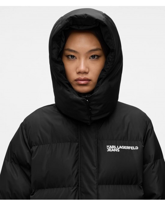 Karl Lagerfeld Long Puffer Black Μπουφάν
