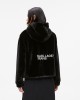 Karl Lagerfeld Faux Fur Black Τζάκετ Με Κουκούλα Karl Lagerfeld Faux Fur Black Τζάκετ Με Κουκούλα