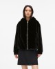 Karl Lagerfeld Faux Fur Black Τζάκετ Με Κουκούλα Karl Lagerfeld Faux Fur Black Τζάκετ Με Κουκούλα