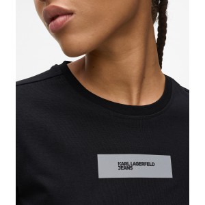 Karl Lagerfeld Reflective Logo T-shirt Black Μπλούζα