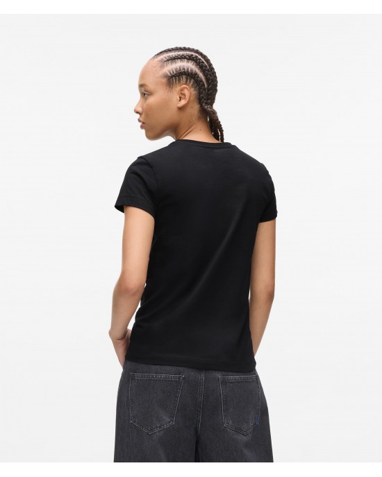 Karl Lagerfeld Reflective Logo T-shirt Black Μπλούζα