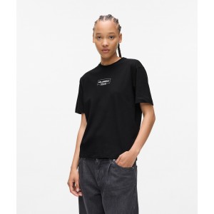 karl Lagerfeld Outline Logo T-shirt Black Μπλούζα karl Lagerfeld Outline Logo T-shirt Black Μπλούζα