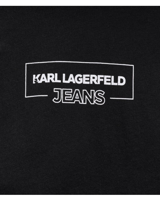 karl Lagerfeld Outline Logo T-shirt Black Μπλούζα