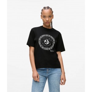 Karl Lagerfeld Bandana Logo T-shirt Black Μπλούζα