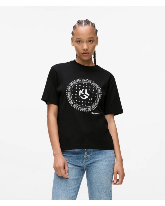 Karl Lagerfeld Bandana Logo T-shirt Black Μπλούζα Karl Lagerfeld Bandana Logo T-shirt Black Μπλούζα