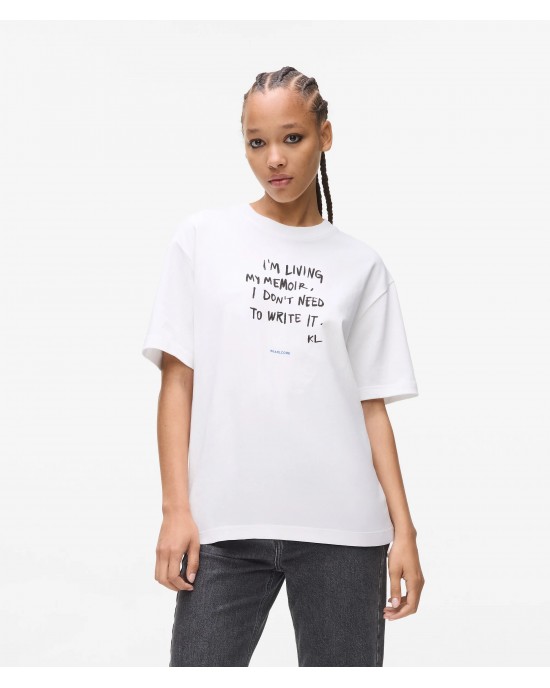 Karl Lagerfeld Relaxed Karl Quote T-shirt White Μπλούζα Karl Lagerfeld Relaxed Karl Quote T-shirt White Μπλούζα