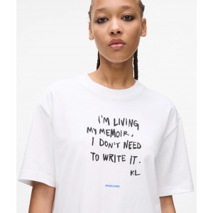 Karl Lagerfeld Relaxed Karl Quote T-shirt White Μπλούζα