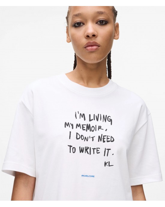 Karl Lagerfeld Relaxed Karl Quote T-shirt White Μπλούζα Karl Lagerfeld Relaxed Karl Quote T-shirt White Μπλούζα