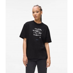 Karl Lagerfeld Relaxed Karl Quote T-shirt Black Μπλούζα