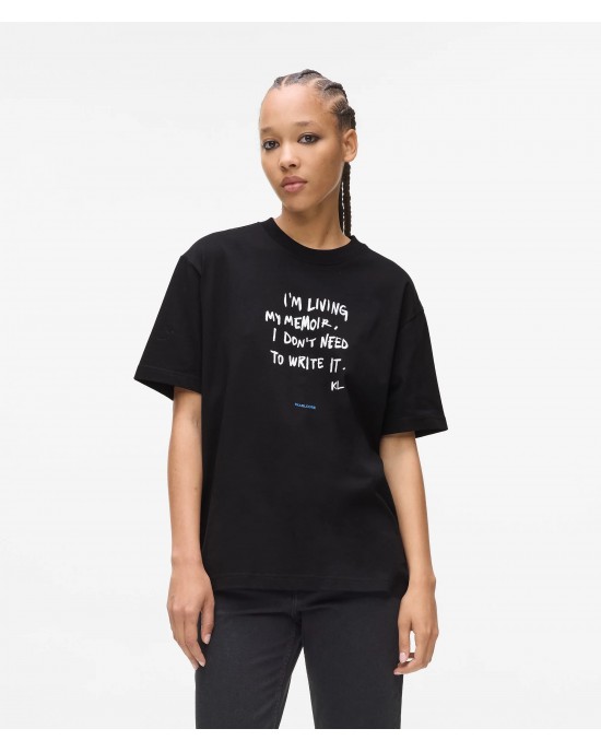 Karl Lagerfeld Relaxed Karl Quote T-shirt Black Μπλούζα Karl Lagerfeld Relaxed Karl Quote T-shirt Black Μπλούζα