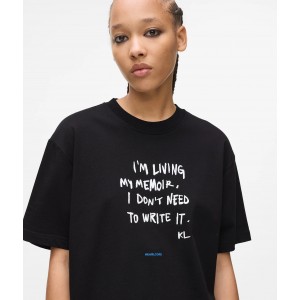Karl Lagerfeld Relaxed Karl Quote T-shirt Black Μπλούζα
