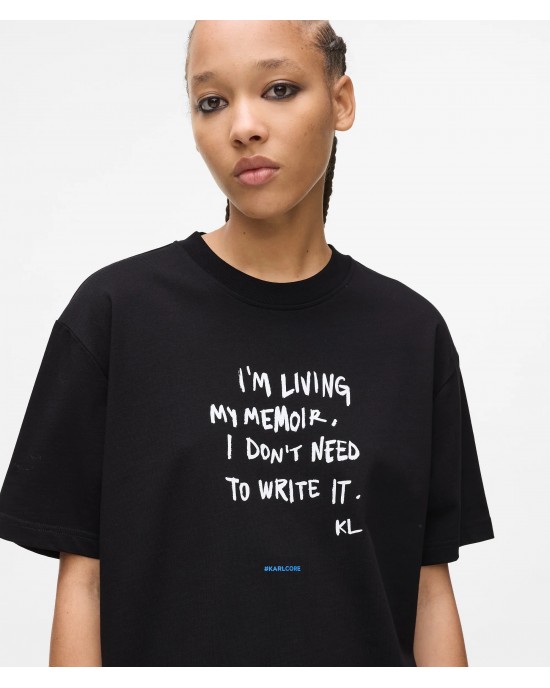 Karl Lagerfeld Relaxed Karl Quote T-shirt Black Μπλούζα Karl Lagerfeld Relaxed Karl Quote T-shirt Black Μπλούζα
