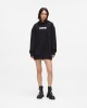 Karl Lagerfeld Oversized Logo Black Φούτερ Με Κουκούλα