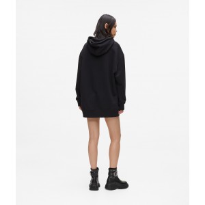 Karl Lagerfeld Oversized Logo Black Φούτερ Με Κουκούλα