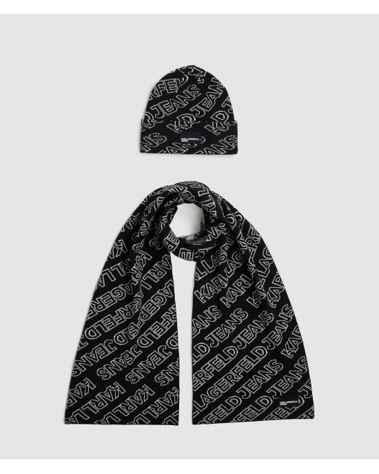 Karl Lagerfeld Monogram Black Σκούφος & Κασκόλ Karl Lagerfeld Monogram Black Σκούφος & Κασκόλ