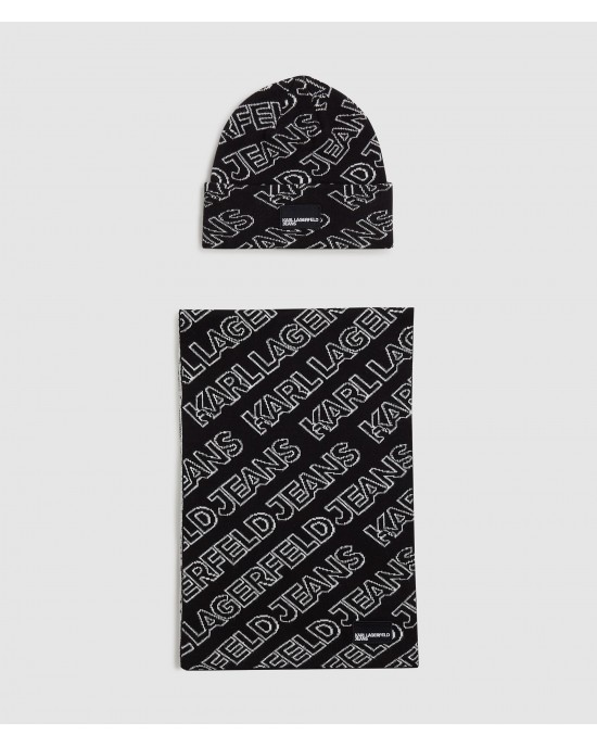 Karl Lagerfeld Monogram Black Σκούφος & Κασκόλ Karl Lagerfeld Monogram Black Σκούφος & Κασκόλ