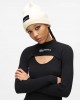 Karl Lagerfeld Logo Patch Long Off White Σκούφος