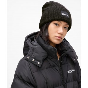 Karl Lagerfeld Logo Patch Long Black Σκο΄ύφος Karl Lagerfeld Logo Patch Long Black Σκο΄ύφος