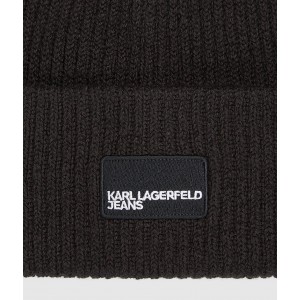 Karl Lagerfeld Logo Patch Long Black Σκο΄ύφος