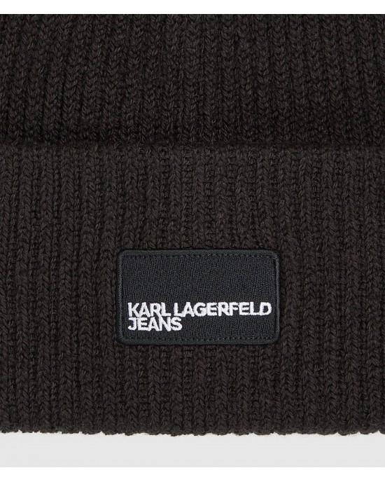 Karl Lagerfeld Logo Patch Long Black Σκο΄ύφος Karl Lagerfeld Logo Patch Long Black Σκο΄ύφος