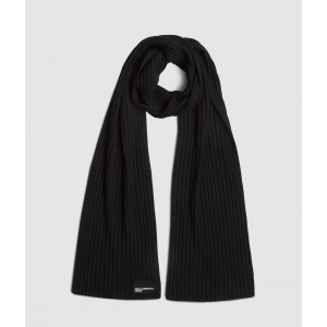 Karl Lagerfeld Logo Patch Black Κασκόλ