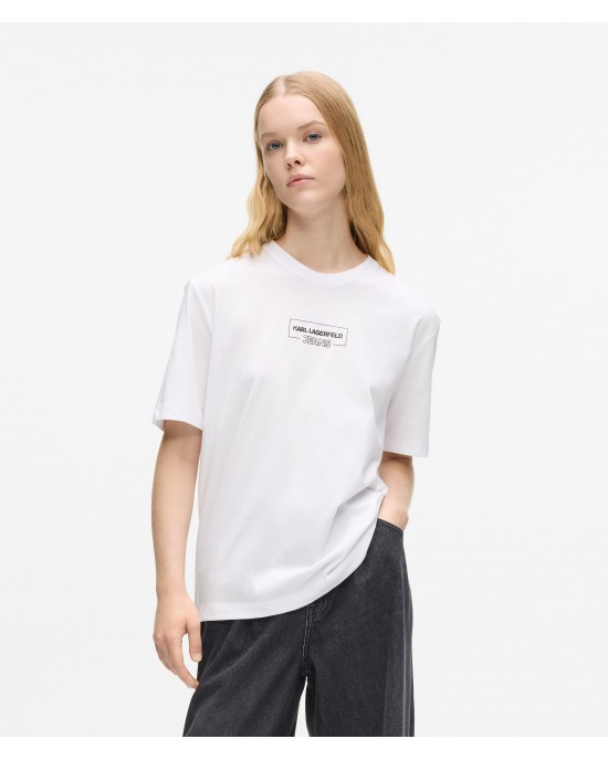 Karl Lagerfeld Outline Logo T-shirt White Μπλο΄υζα