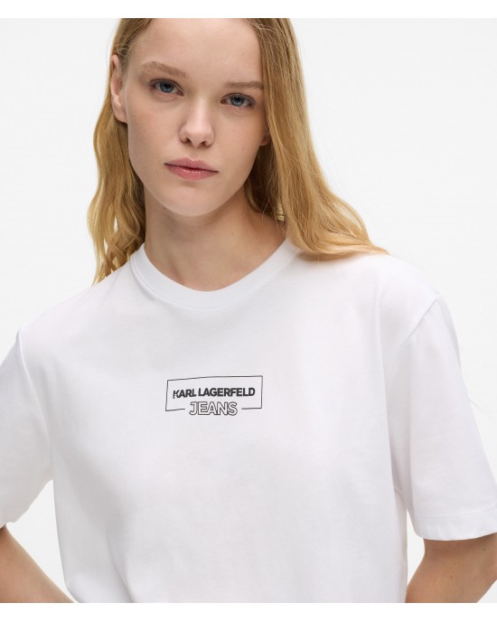 Karl Lagerfeld Outline Logo T-shirt White Μπλο΄υζα