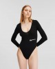 Karl Lagerfeld Long-Sleeved Bodysuit Black Μπλούζα