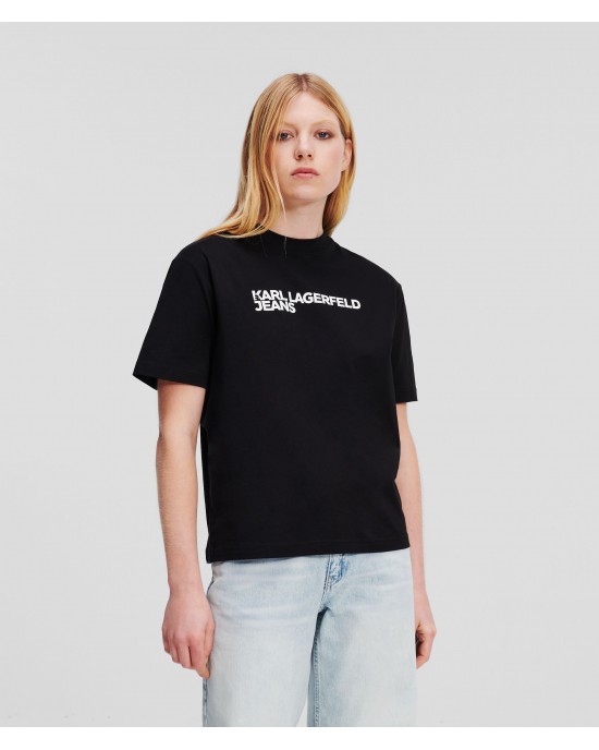 Karl Lagerfeld Logo T-shirt Regular Black Μπλούζα