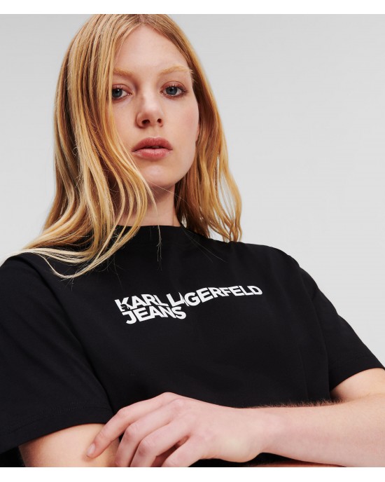 Karl Lagerfeld Logo T-shirt Regular Black Μπλούζα