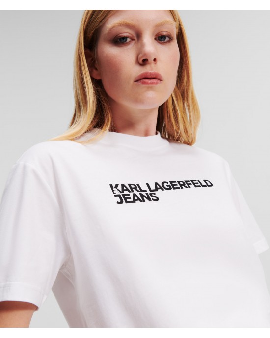 Karl Lagerfeld Logo T-shirt Regular White Μπλούζα