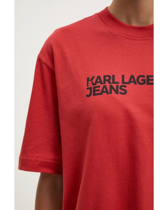 Karl Lagerfeld Logo T-shirt Regular Pompeian Red Μπλούζα