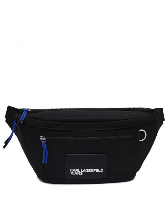 Karl Lagerfeld Street Nylon XL Bumbag Black Τσάντα Μέσης