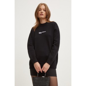 Karl Lagerfeld Relaxed Logo Black Πουλόβερ