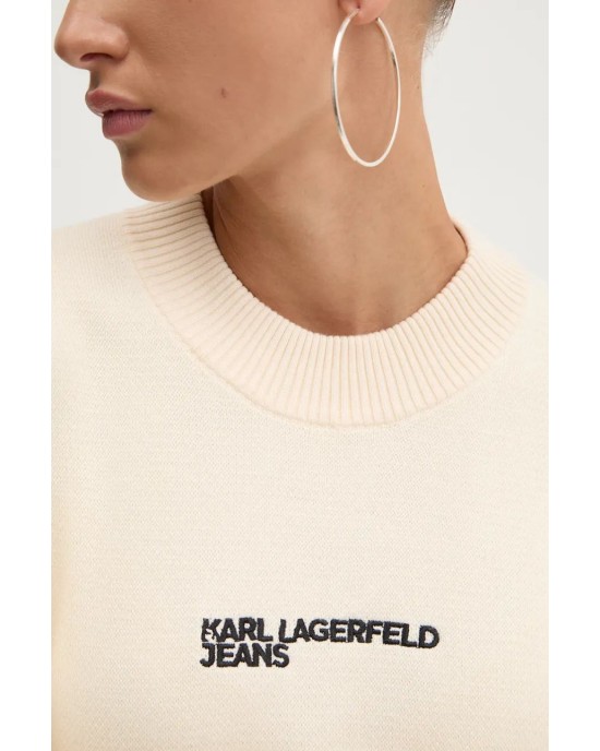 Karl Lagerfeld Relaxed Logo Pristine Πουλόβερ