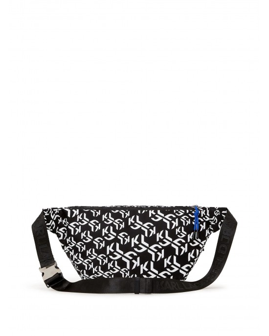 Karl Lagerfeld Street Nylon XL Bumbag Optical Monogram Τσάντα Μέσης