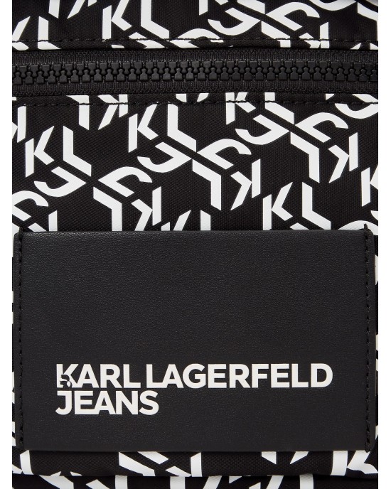 Karl Lagerfeld Street Nylon XL Bumbag Optical Monogram Τσάντα Μέσης